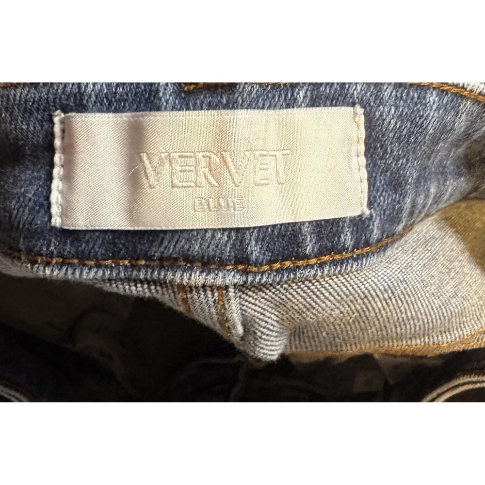 VERVET BLUE Womens 26 High Rise Flare Bell Bottom Stretch Jeans Light Blue - Picture 11 of 13